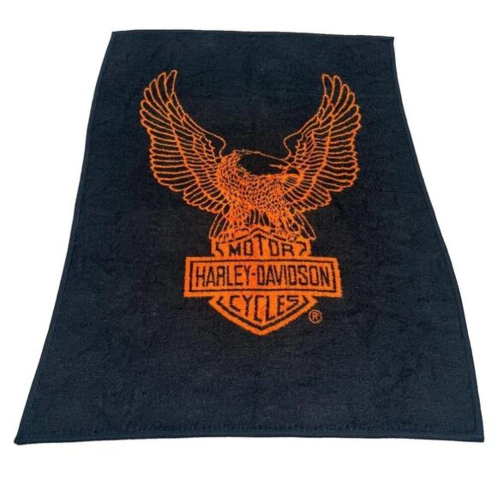 Biederlack Vintage Harley Davidson Reversible Fleece Throw Blanket 56x48 USA - Picture 2 of 7